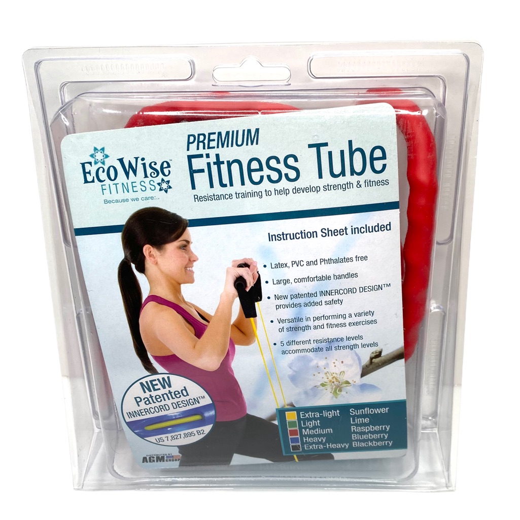 Eco Wise Fitness Premium Fitness Tube Red Resistance Training Level Brand New